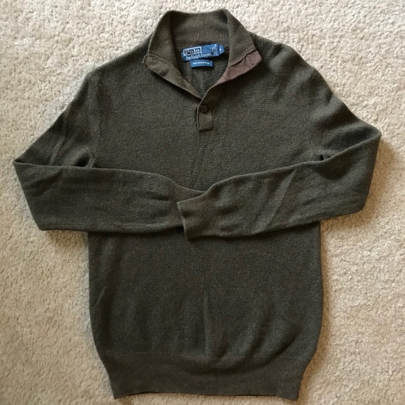 Polo Ralph Lauren Other - Polo Ralph Lauren merino wool neck button sweater